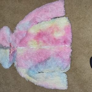 Kids Fluffy Multicolor Jacket